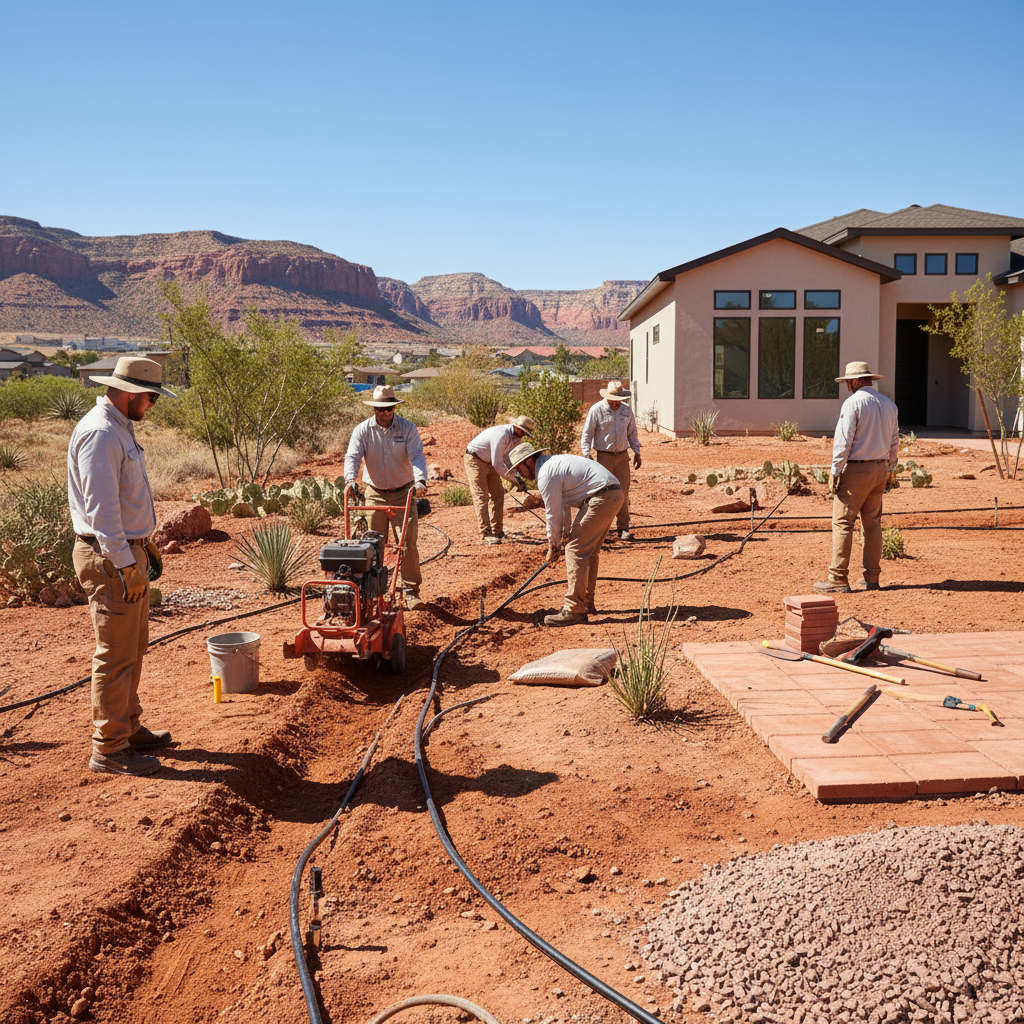 Professional landscaping project showcase