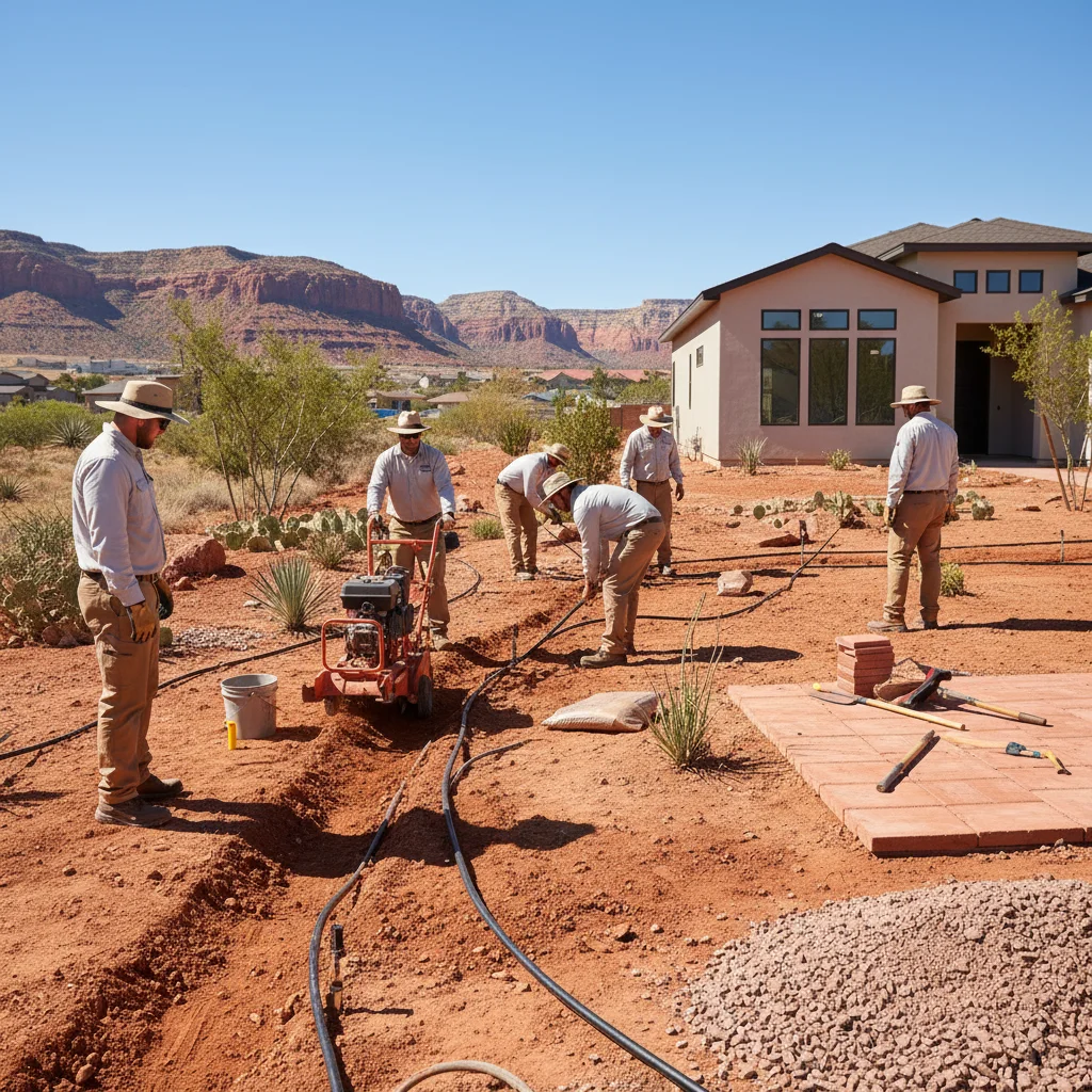 Professional landscaping project showcase