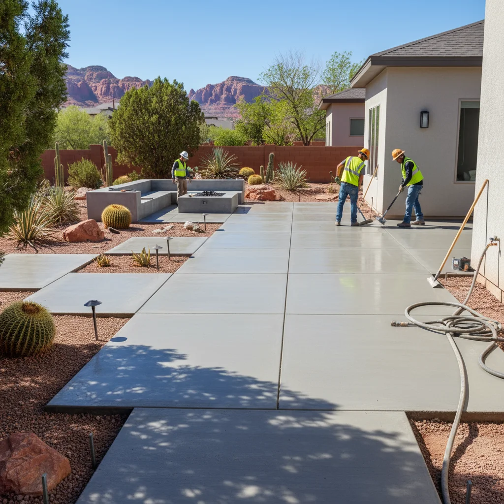 Professional Concrete Services services in Southern Utah - Custom 5 Landscaping expert installation and maintenance