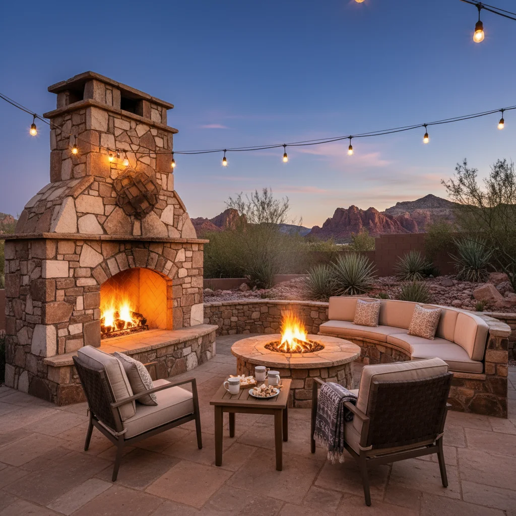 Professional Outdoor Fireplaces & Fire Pits services in St. George, Utah - Custom 5 Landscaping expert installation and maintenance
