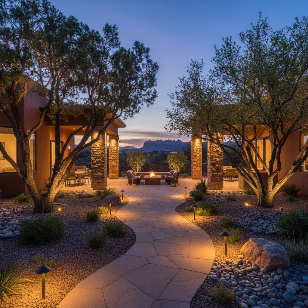Lighting services in St. George, Utah - Custom 5 Landscaping expert installation