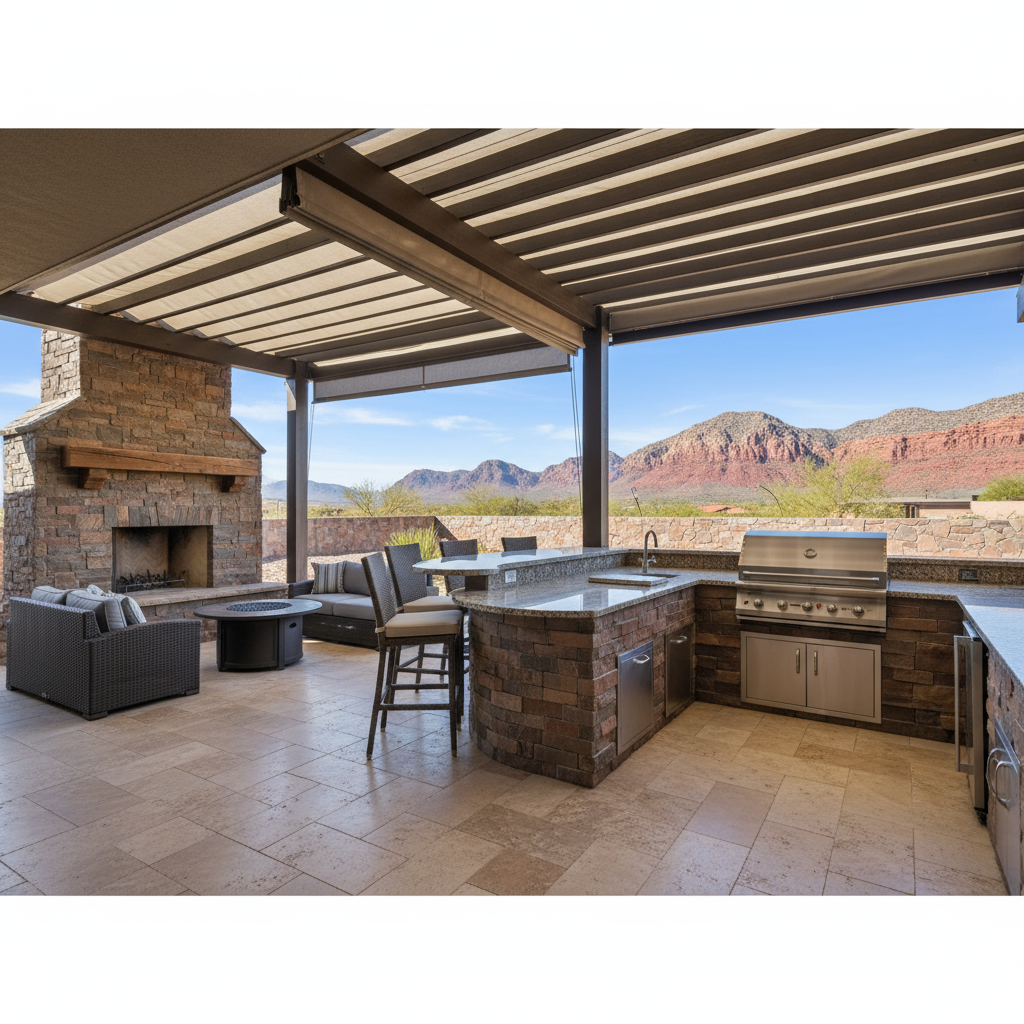 Outdoor Kitchens & Fireplaces services in St. George, Utah - Custom 5 Landscaping expert installation
