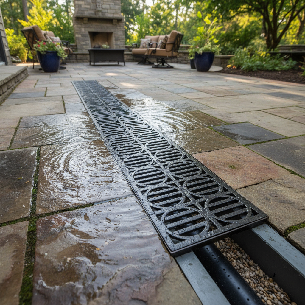 Surface Drainage Solutions for Drainage Solutions in St. George, Utah - professional installation showing surface drainage solutions in Southern Utah desert landscape