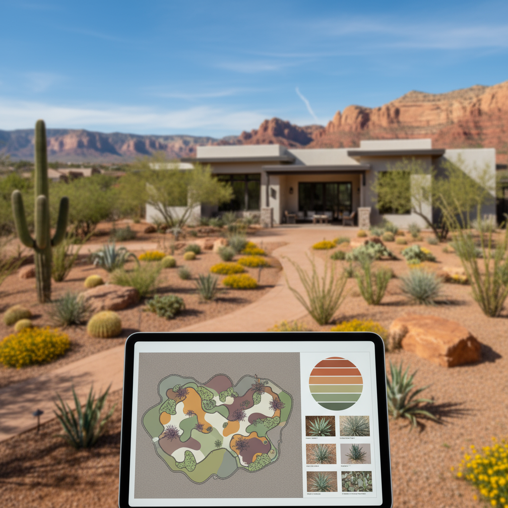 Landscape Design and Planning for Landscaping Services in St. George, Utah - professional installation showing landscape design and planning in Southern Utah desert landscape