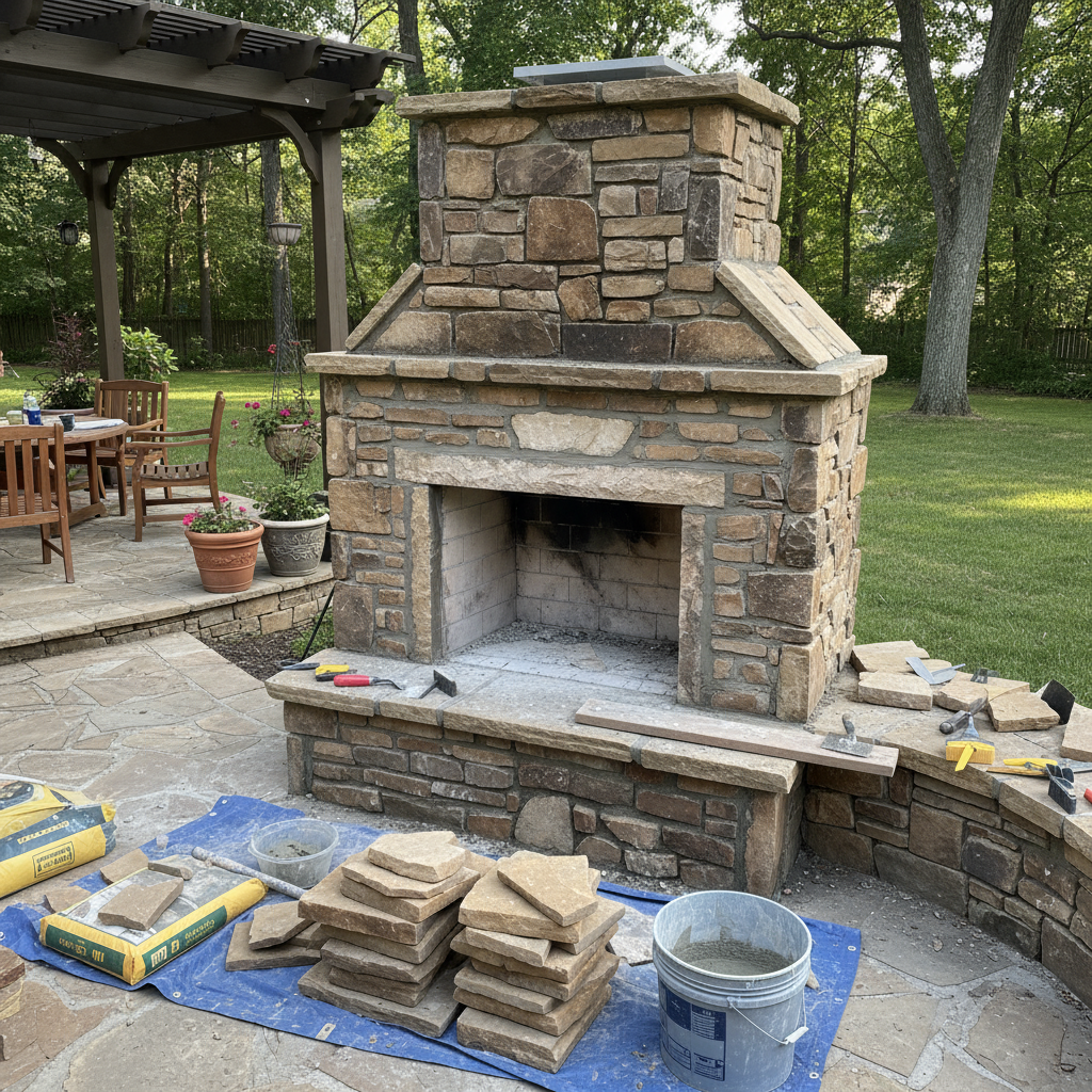 Repairs and Restoration for Outdoor Kitchens and Fireplaces in St. George, Utah - professional installation showing repairs and restoration in Southern Utah desert landscape