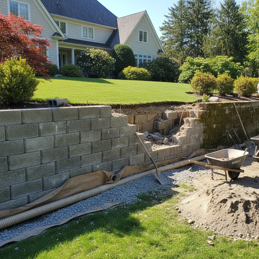 Maintenance and Repair for Retaining Walls in St. George, Utah - professional installation showing maintenance and repair in Southern Utah desert landscape