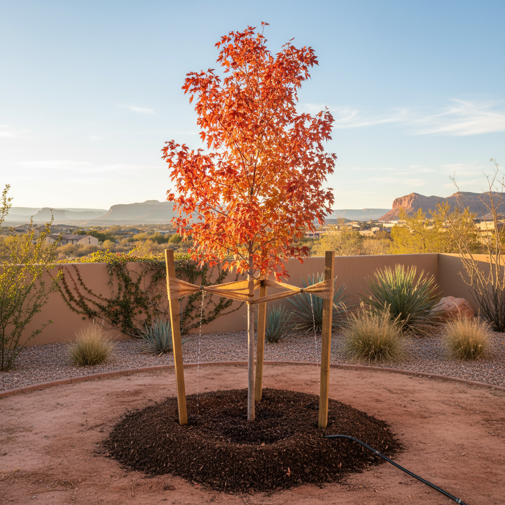 Tree Planting for Tree Services in St. George, Utah - professional installation showing tree planting in Southern Utah desert landscape