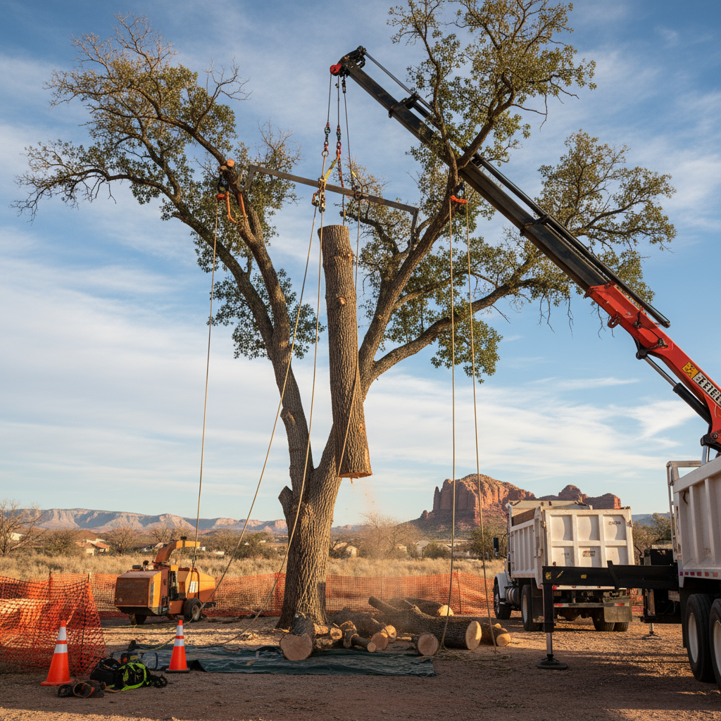 Tree Removal for Tree Services in St. George, Utah - professional installation showing tree removal in Southern Utah desert landscape