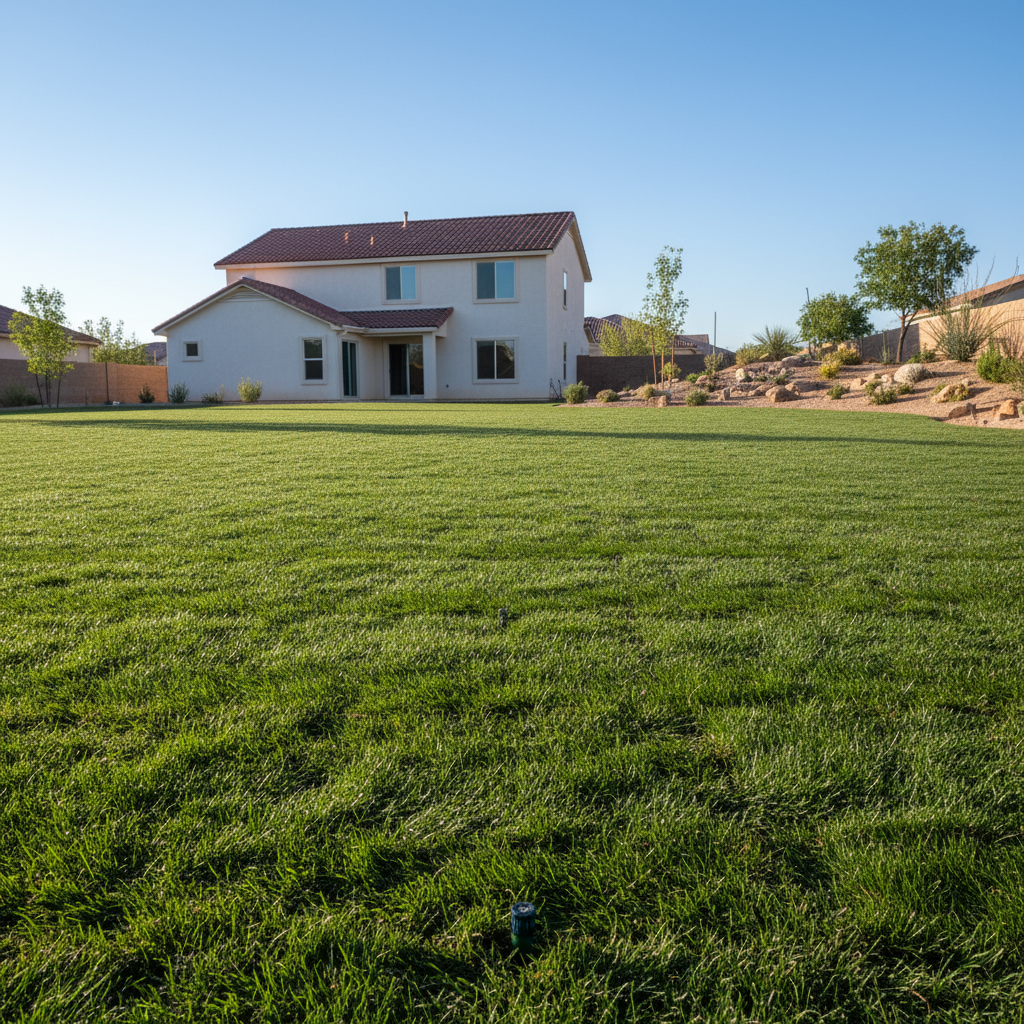 Natural Sod Installation for Turf & Sod Installation in St. George, Utah - professional installation showing natural sod installation in Southern Utah desert landscape