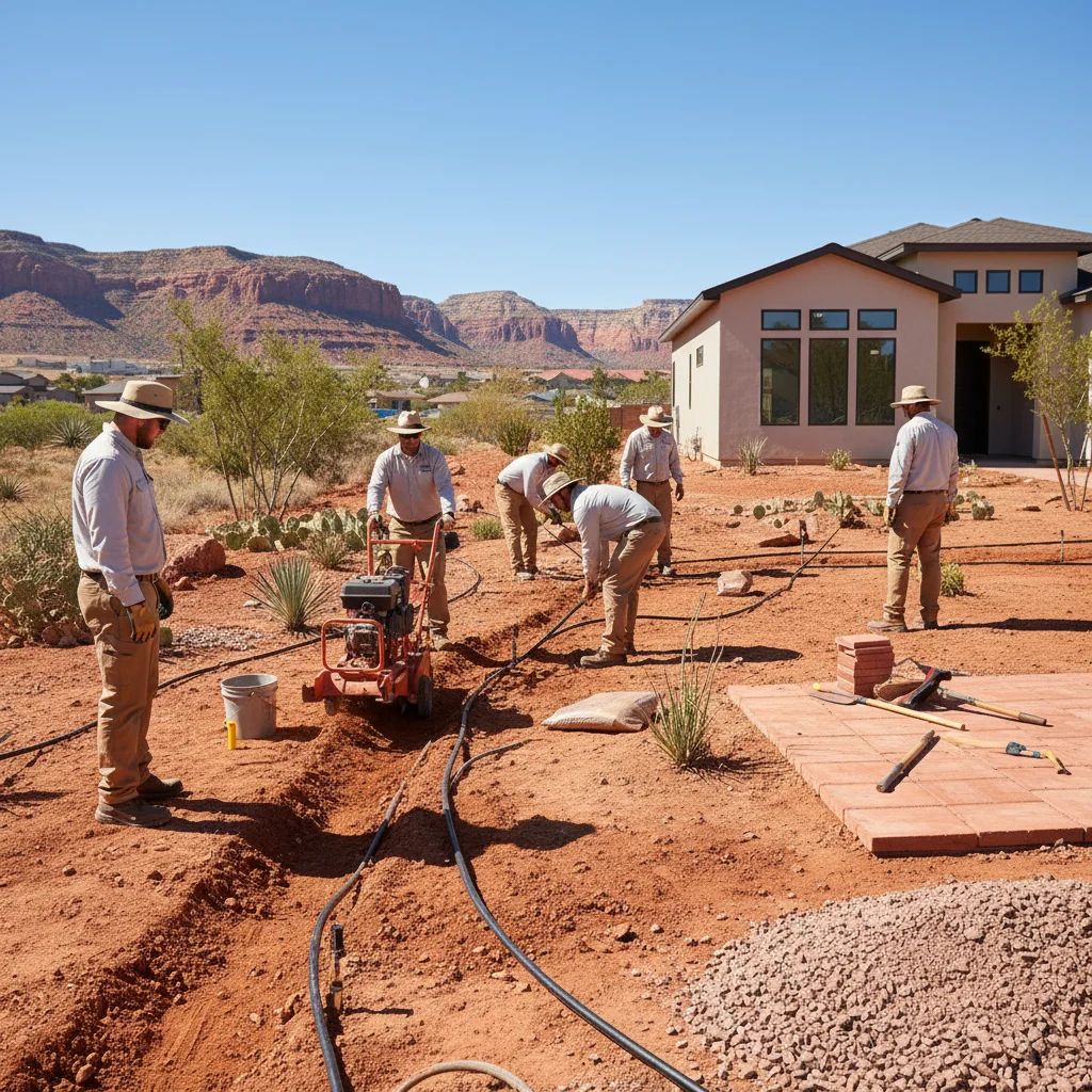 Professional landscaping project showcase