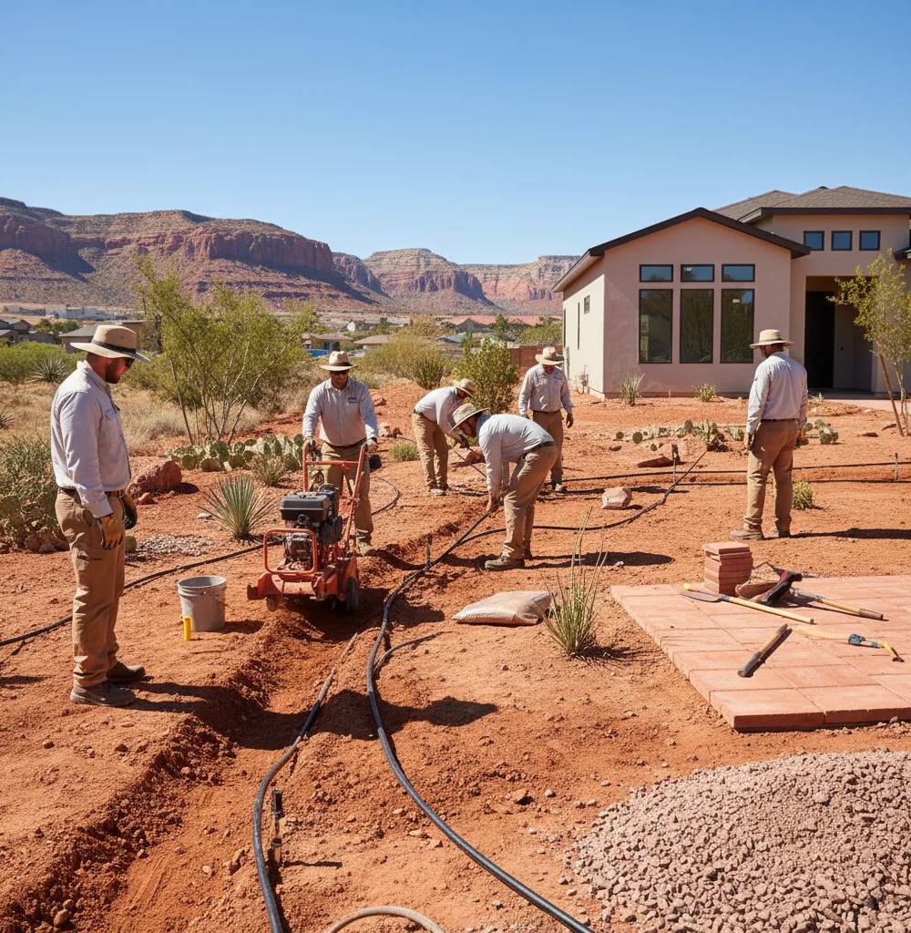 Professional landscaping project showcase